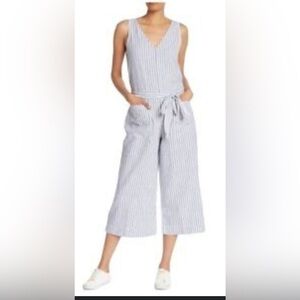 Beachlunchlounge Striped Sleeveless Jumpsuit